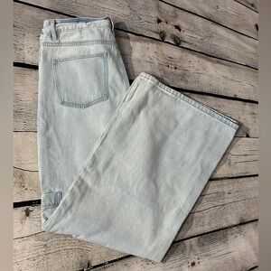 Fashion Nova Sky Blue Wide Leg Jeans Size 9